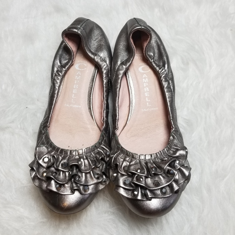 Jeffrey Campbell silver ballet flats 8